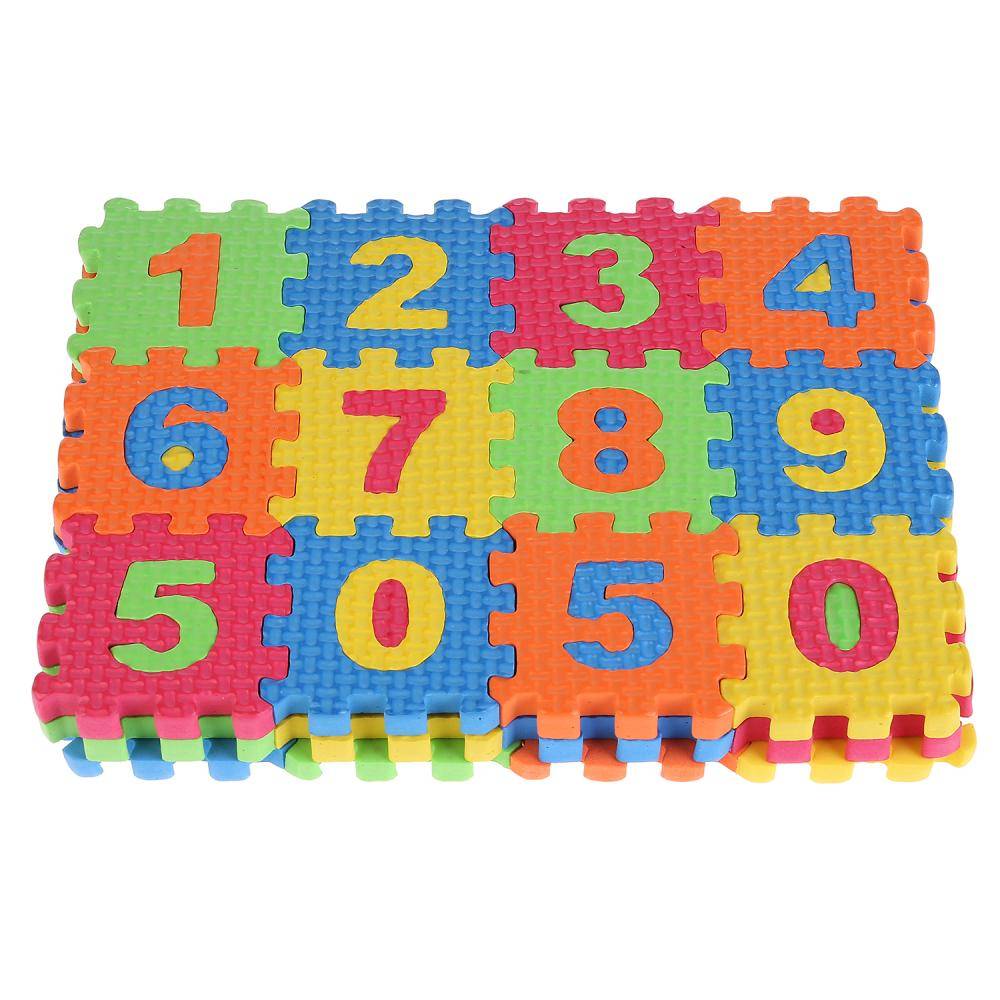 Мини-коврик сборный "Любимые герои" с буквами, 36 элементов, 5х5 см. размер 30х30 см. Играем вместе D18587ABC-CRT