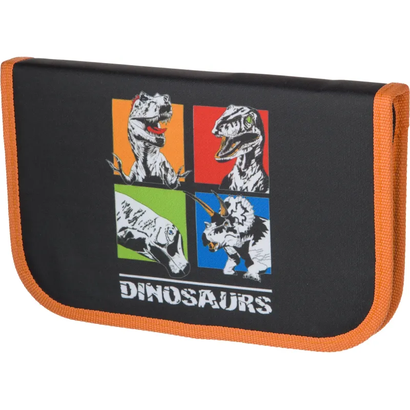 Пенал Кому Класс Dinosaurs, 1 секц. 200x130x20мм, ткань Комус Класс 1691783 1554529