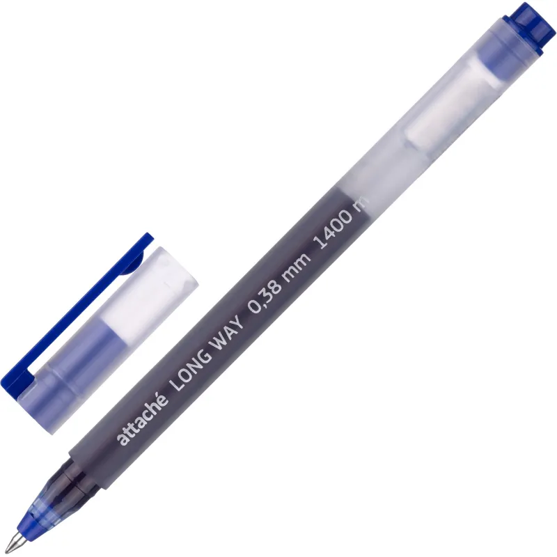 Ручка гелевая Attache Long Way, д.ш. 0,5 мм, лин. 0,38 мм, синяя 2005570