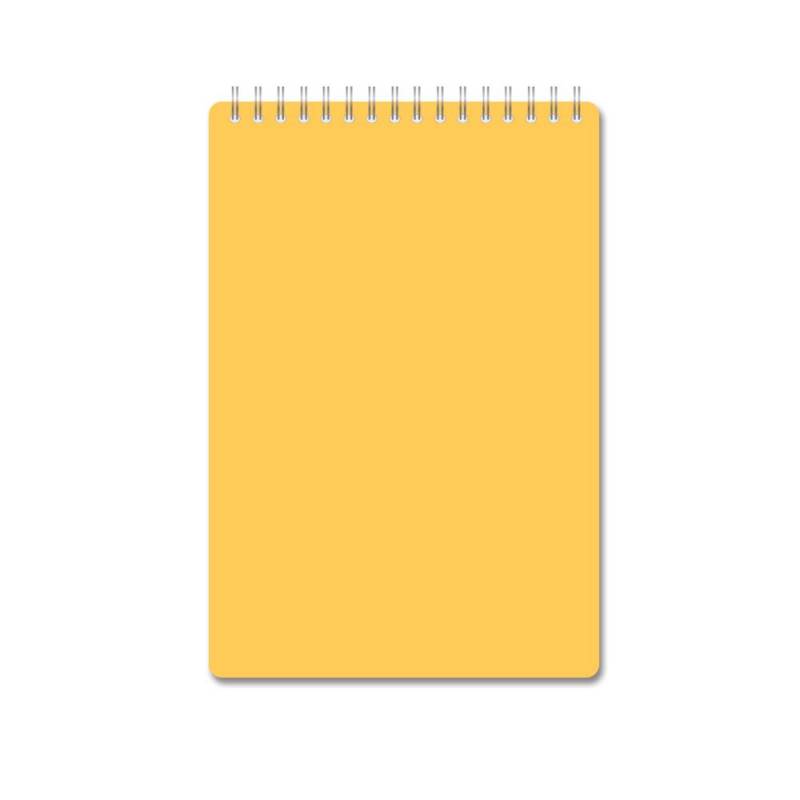 Блокнот А6,60л,кл,спир,пласт.обл,тонир.бл. Attache Bright colours Желтый 1368113
