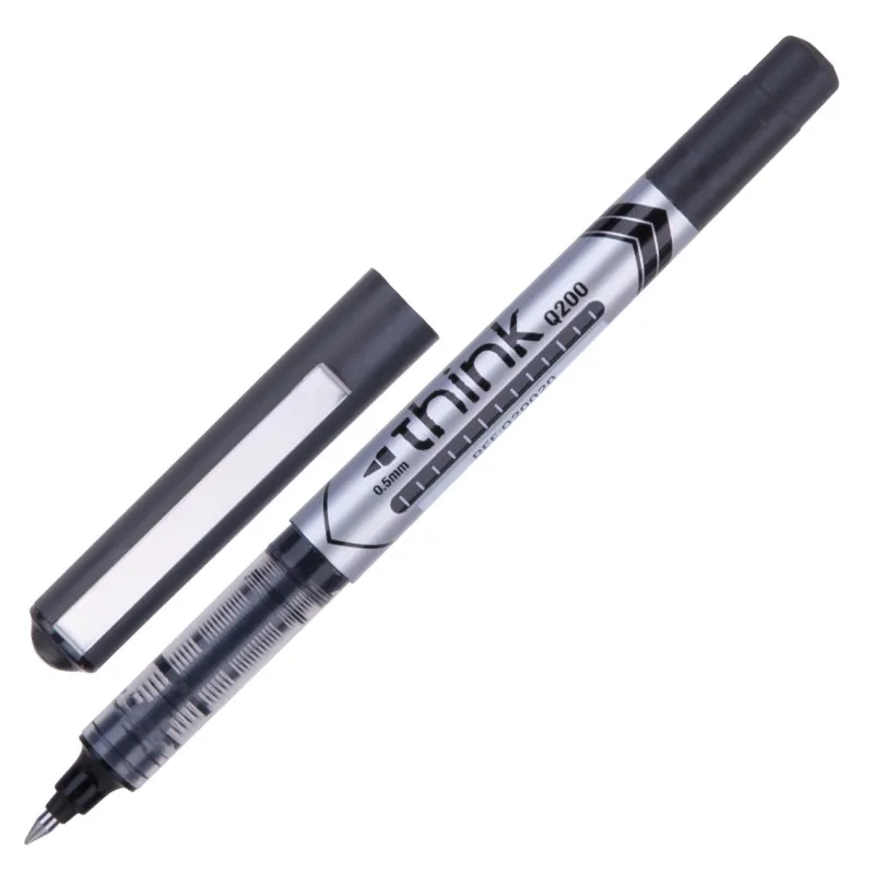 Роллер Deli Think, шарик 0,5 мм, линия 0,35 мм, черный EQ20020 1825169