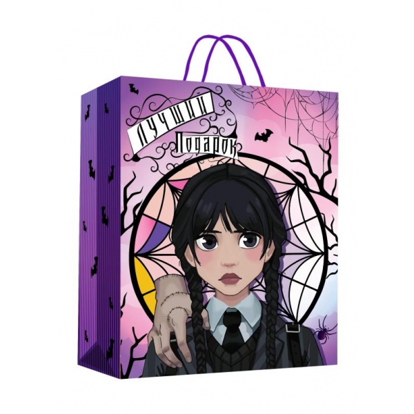 Пакет подарочный матовый, размер L, 26х32х14 см. "Лучший подарок" Чудо праздник PL-111981-WD1