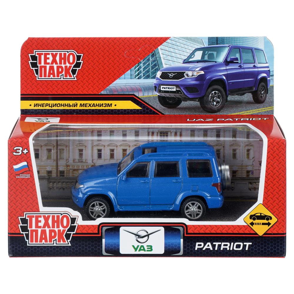 Машина металлическая Уаз Патриот, 10,5 см, инерция, синий, Технопарк PATRIOT-11-BU