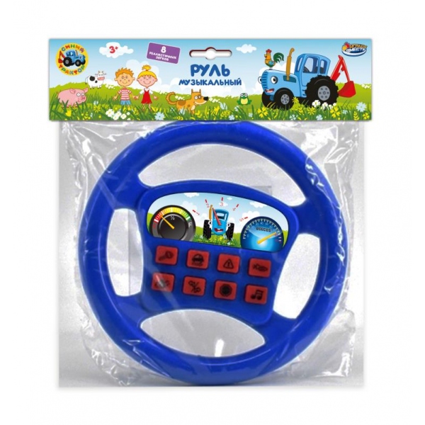 Руль Синий Трактор, звук Играем Вместе ZY839630-R2