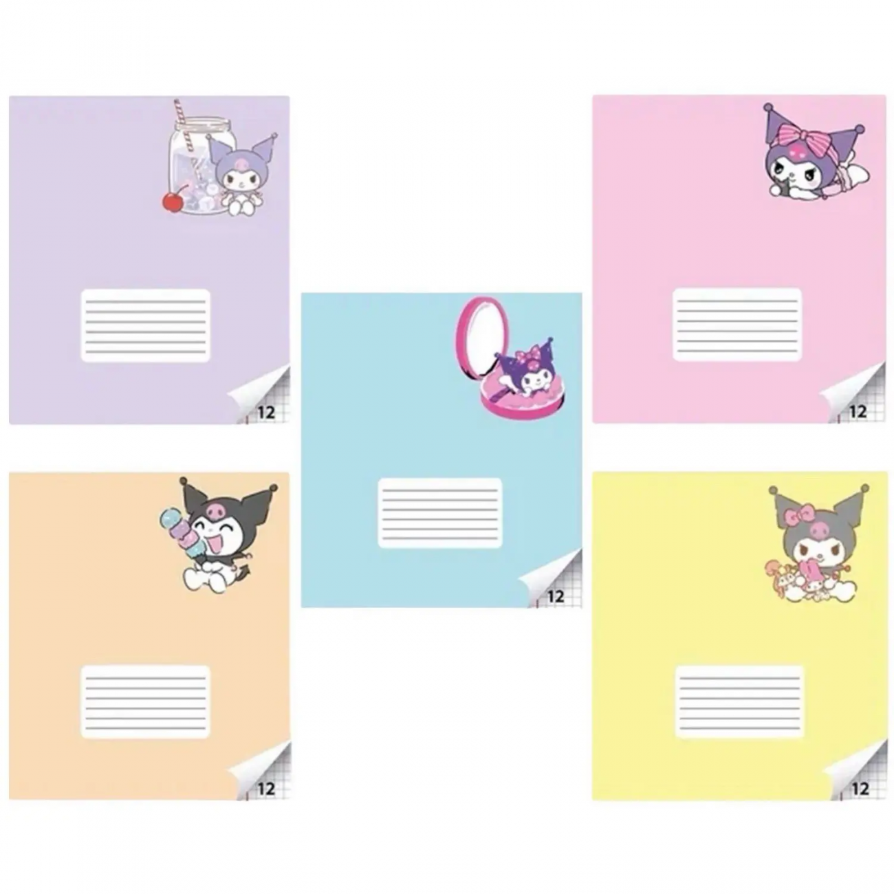 CENTRUM Тетрадь 12 листов А5 клетка с полями Куроми 74787