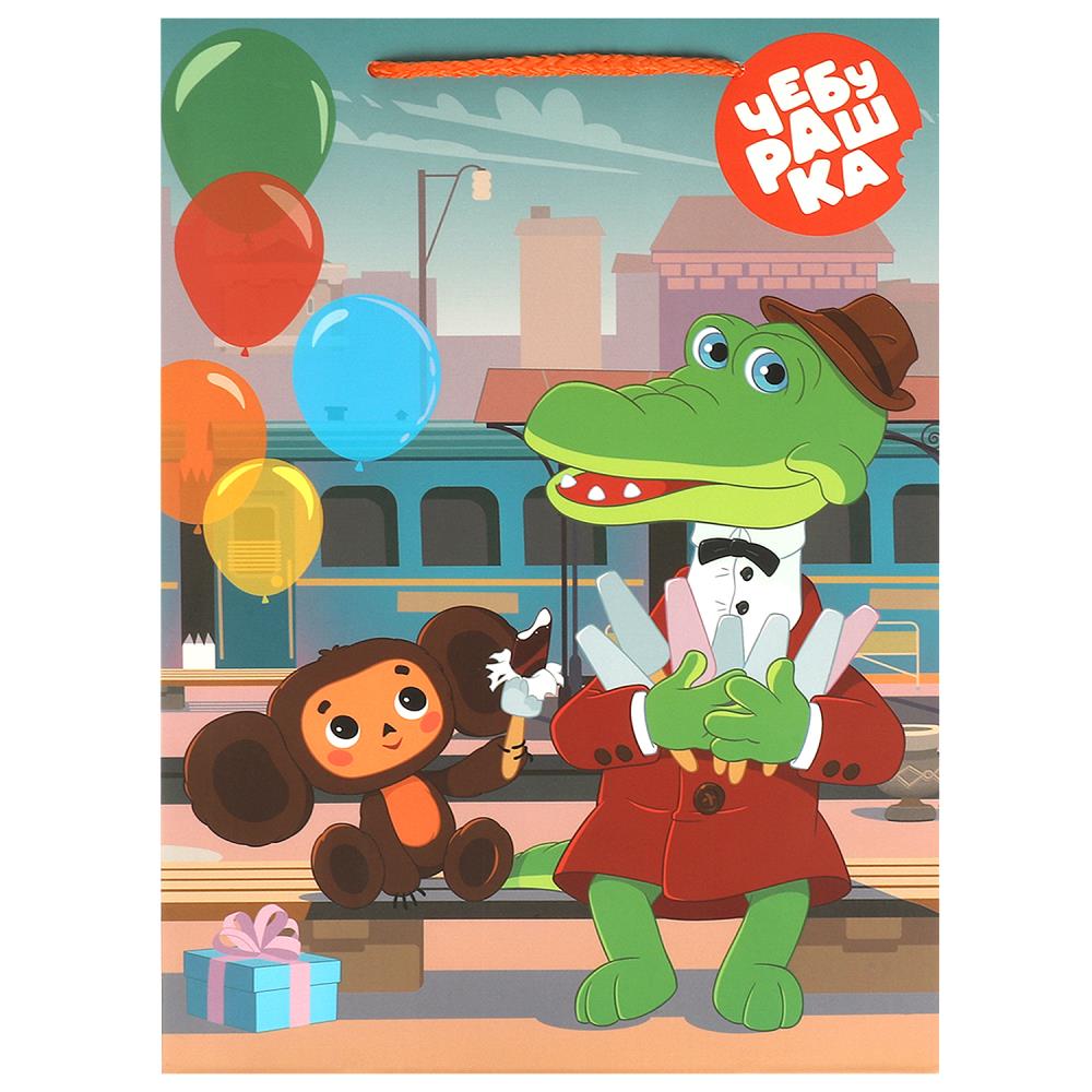 Пакет матовый Союзмультфильм для подарка, ML, 22х31х10 см. Чудо праздник PML-111159-CH2