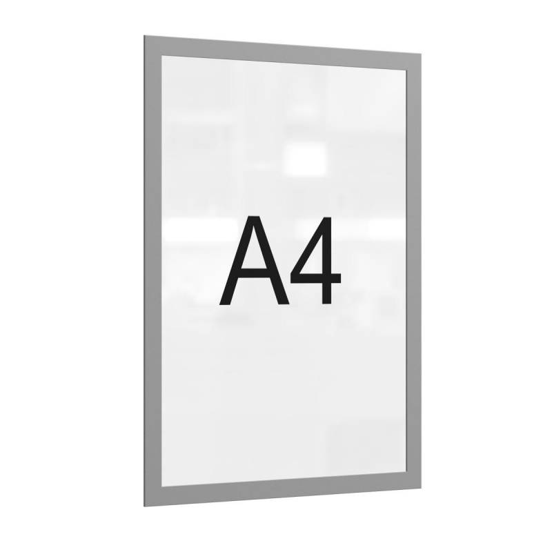 Рамка магнитная А4 Attache серая для металлических поверхностей (5 штук в уп) 1276568