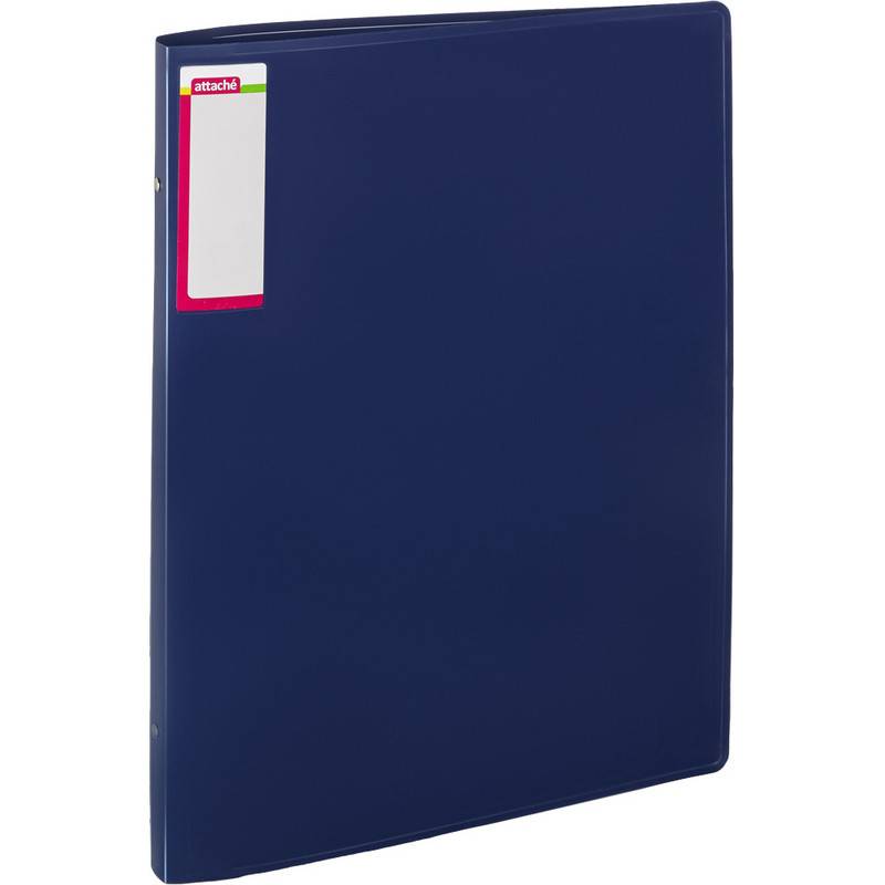 Папка на 4-х кольцах Attache А3 32 мм синяя до 140 листов (пластик 0.8 мм) 166834