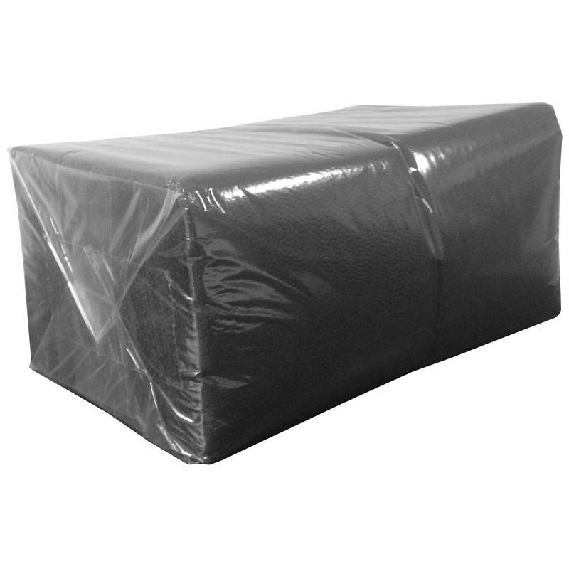 Салфетки бумажные 24x24 см черные 1-слойные 400 штук в уп 840238