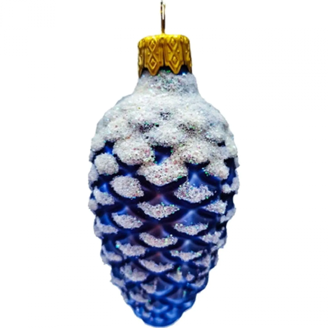 Шишка в снегу,синяя,подар.кор, h9см НГ, ФУ-2-90/42 син.мат Коломеев 2106278