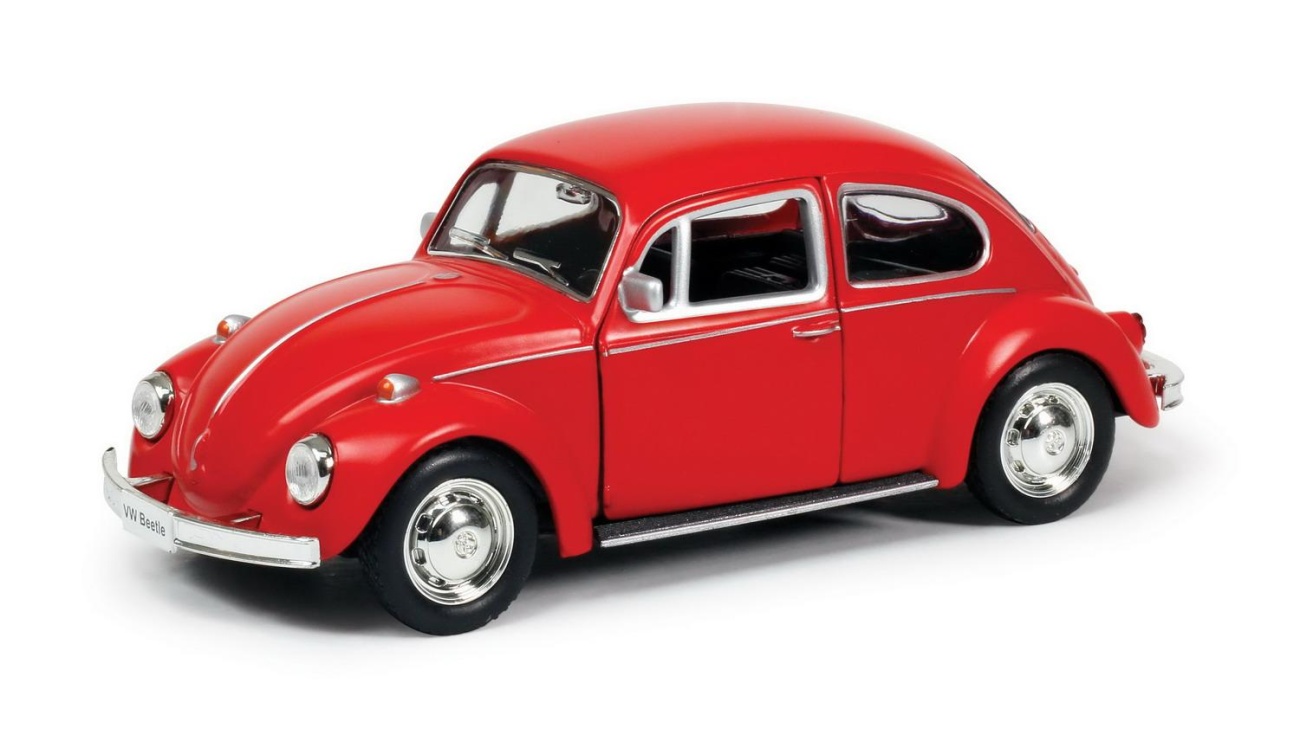 Машина металлическая RMZ City 1:32 Volkswagen Beetle 1967, красный матовый цв. открытие дверей Uni-Fortune 554017M(A)