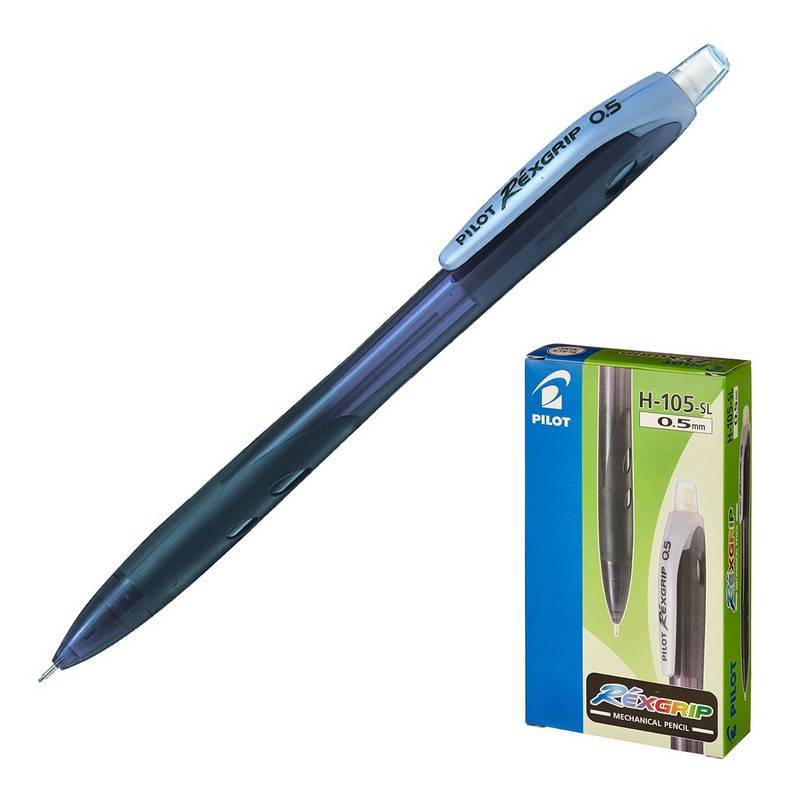 Карандаш механический Pilot H-105 Rex Grip 0.5 мм черный H-105-B 97472