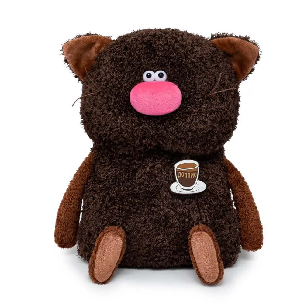 Мягкая игрушка BUDI BASA Кофейные коты. Кот Доппио Крепкий ну и что 30 см CCp30-02