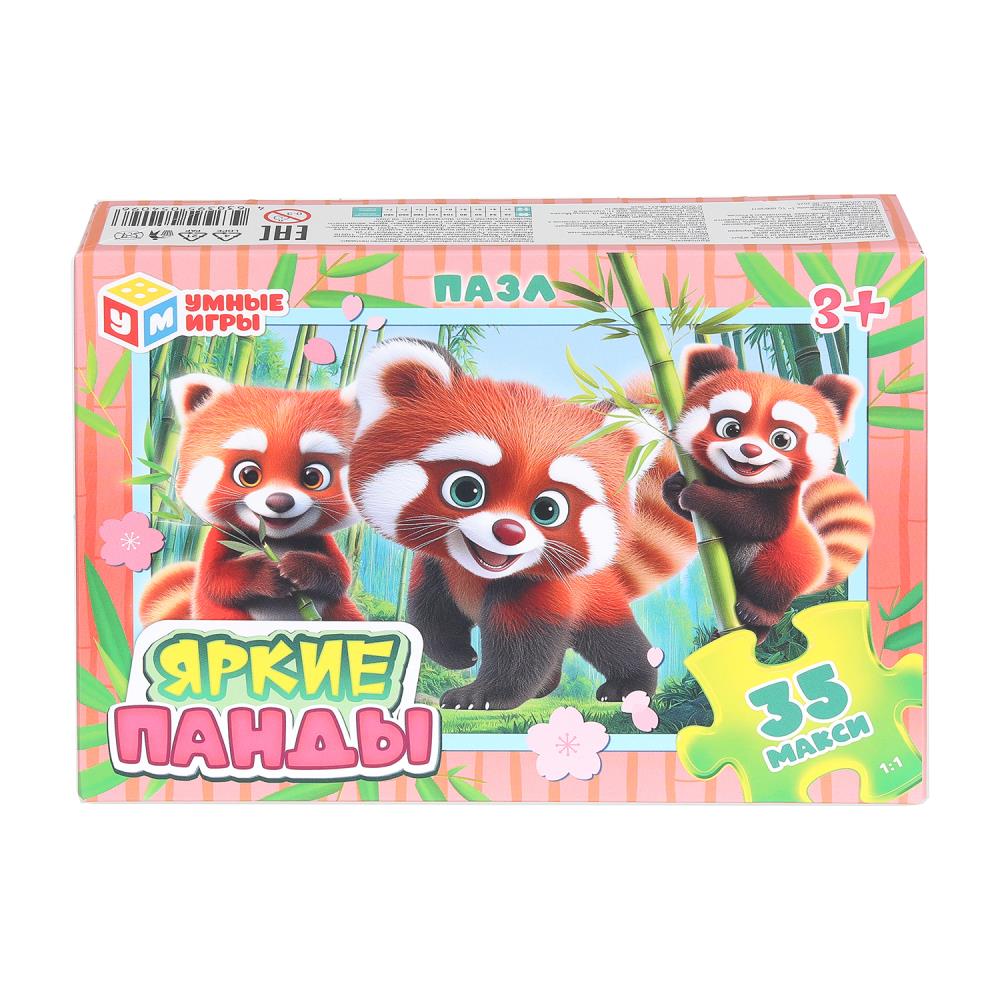 Макси-пазлы, 35 деталей "Яркие панды" УМка 4630395054096