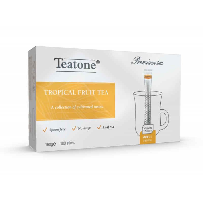 Чай черный с ароматом тропических фруктов в металл.стике, 100 шт./уп1247 Teatone 1291423