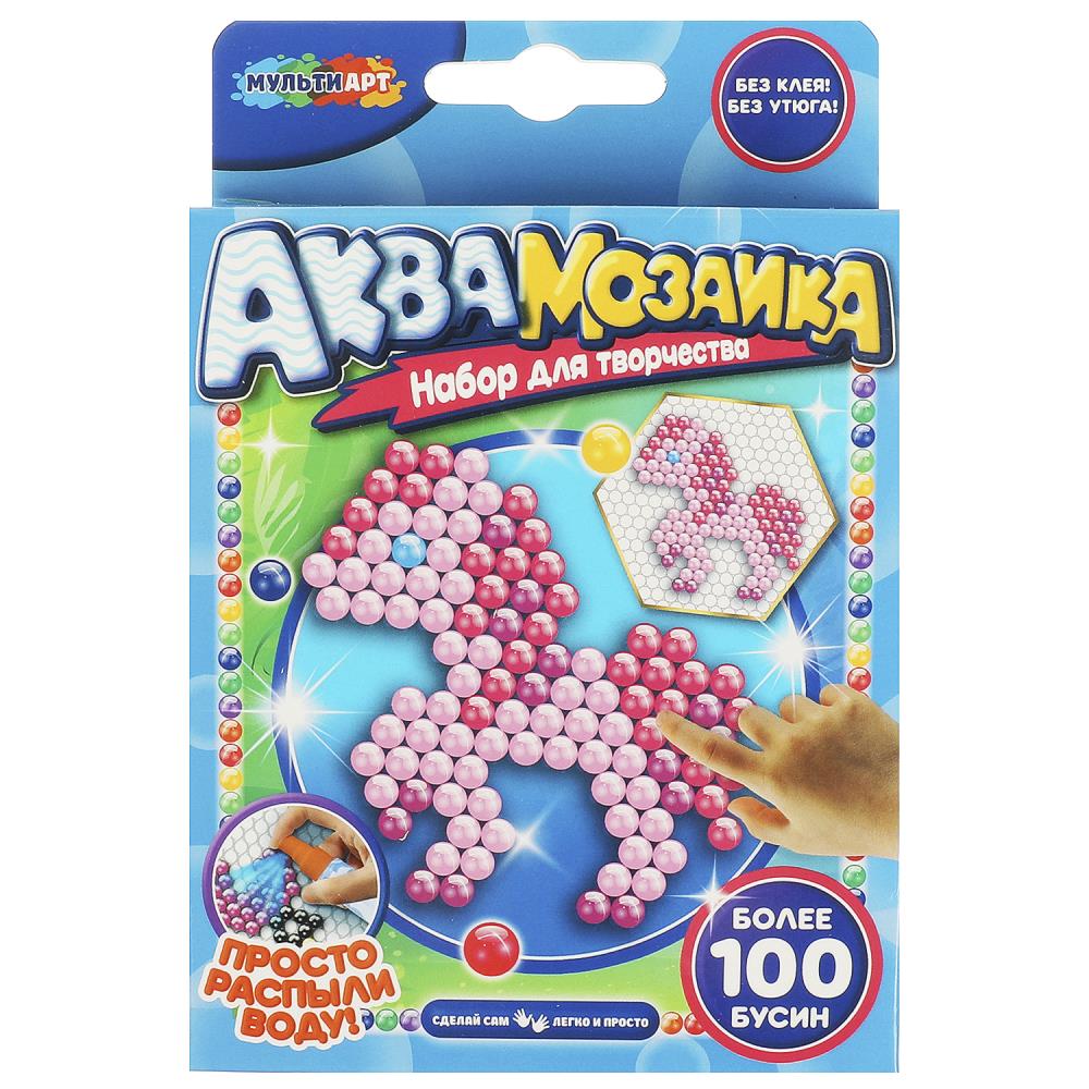 Аквамозаика 100 бусин пони MultiArt AB-100PONY