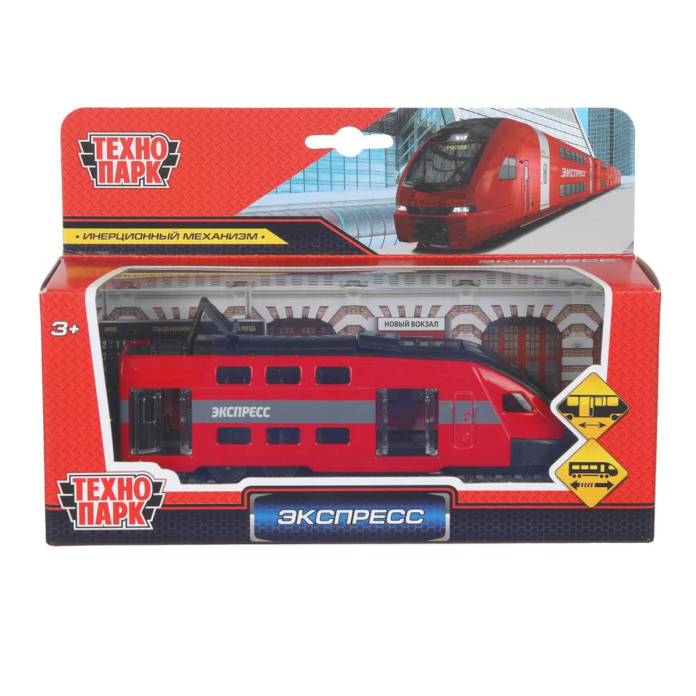 Модель металлическая "Аэроэкспресс Поезд", 16 см. инерция, Технопарк SB-18-15WB-25