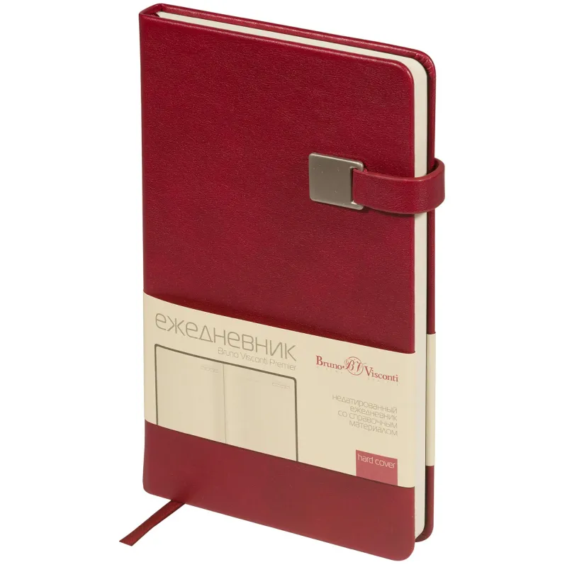 Ежедневник недатированный А5 Premier (бордовый) 3-686/02 Bruno Visconti 1821412