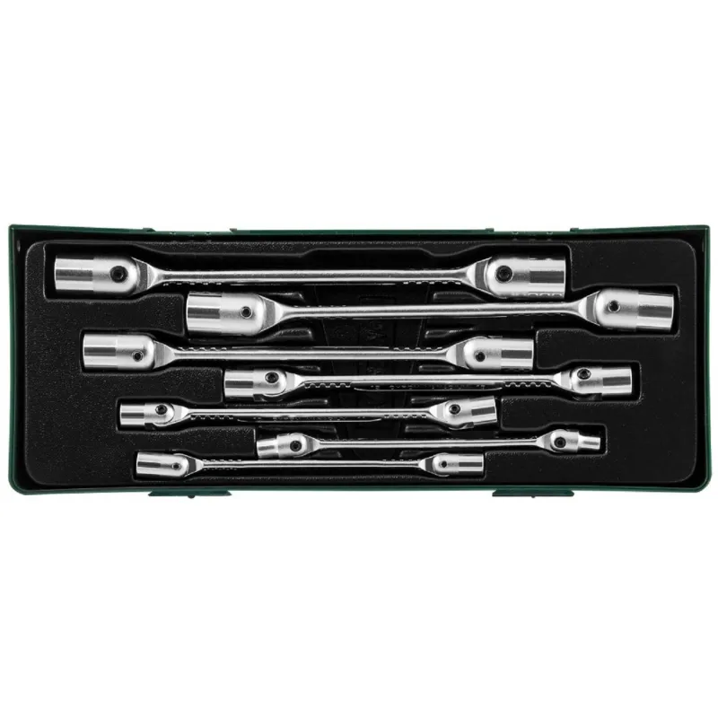 Набор ключей гаечных карданных в ложементе, 6-19 мм, 7 предметов W43A107SP Jonnesway 2140867