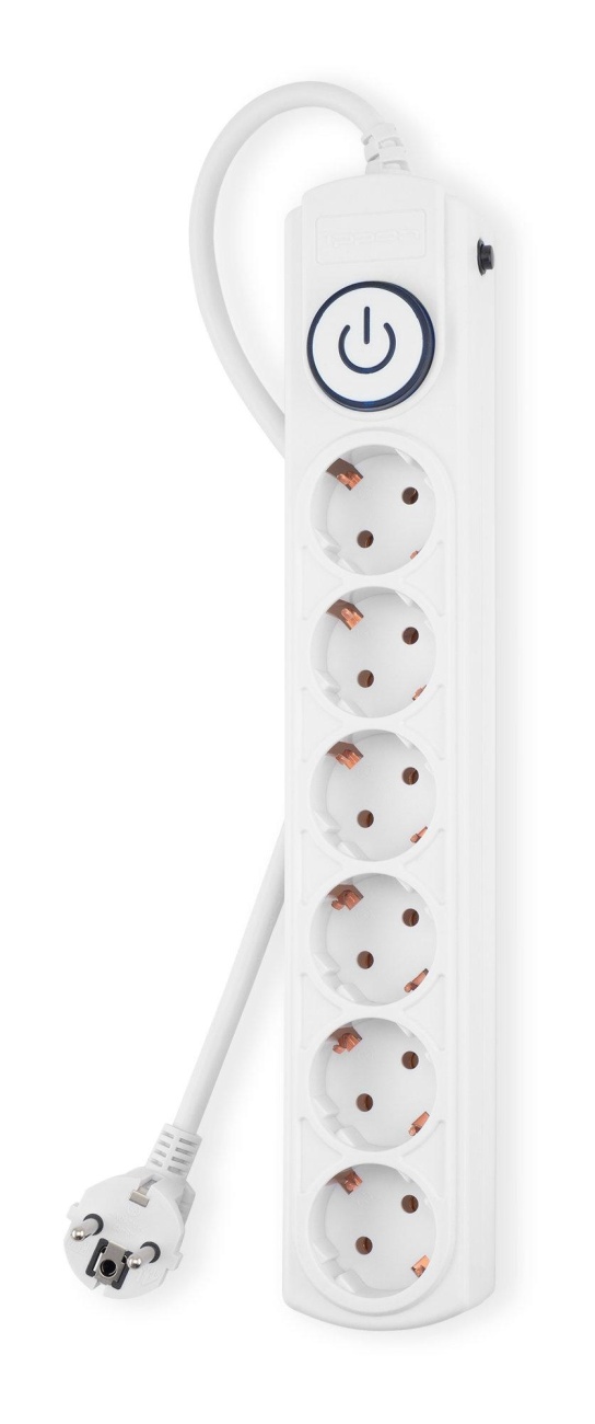 Сетевой фильтр Ippon BK-6-EU-5-16-W 5м (6 розеток) белый (1804847) 1829839