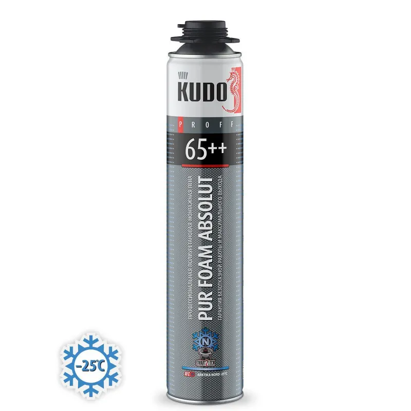 Пена монтажная проф Kudo Absolut Proff 65++ Arktica Nord,зим, 1000 мл 54410 1500738