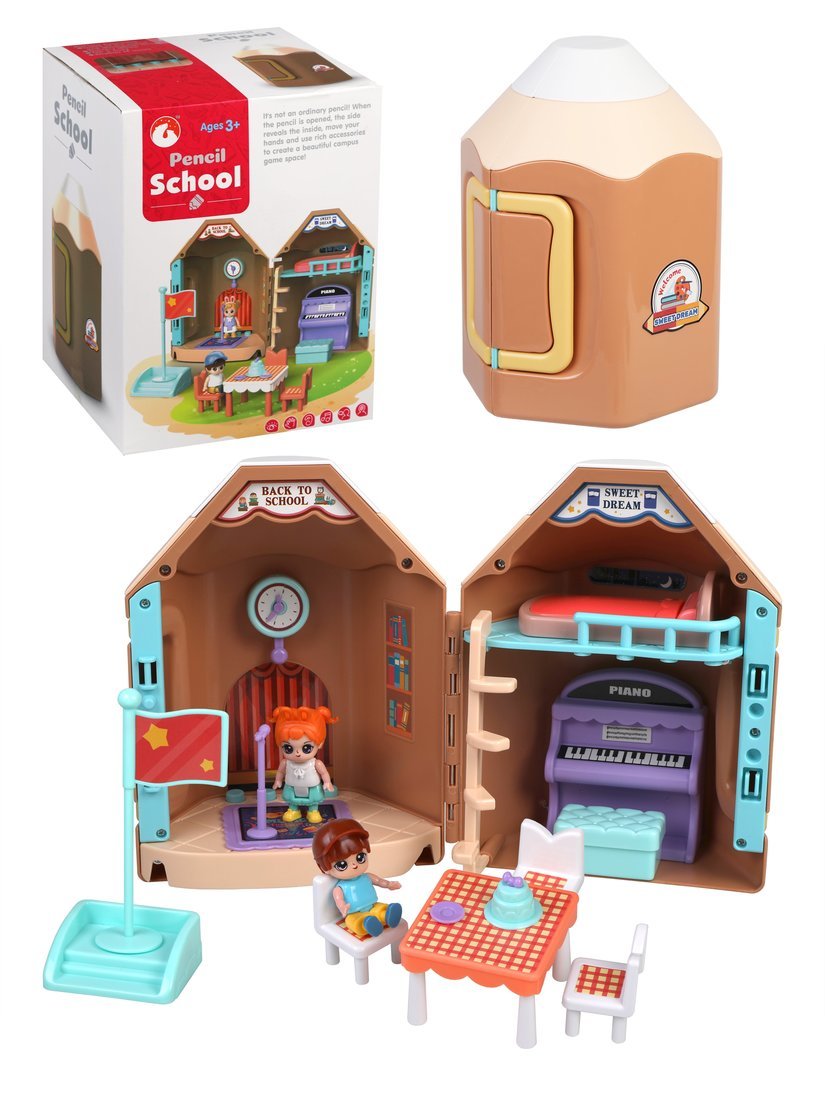 Игровой набор "Кукольный домик", в компл. деталей и предметов 23шт.+2 наклейки Наша Игрушка G0024