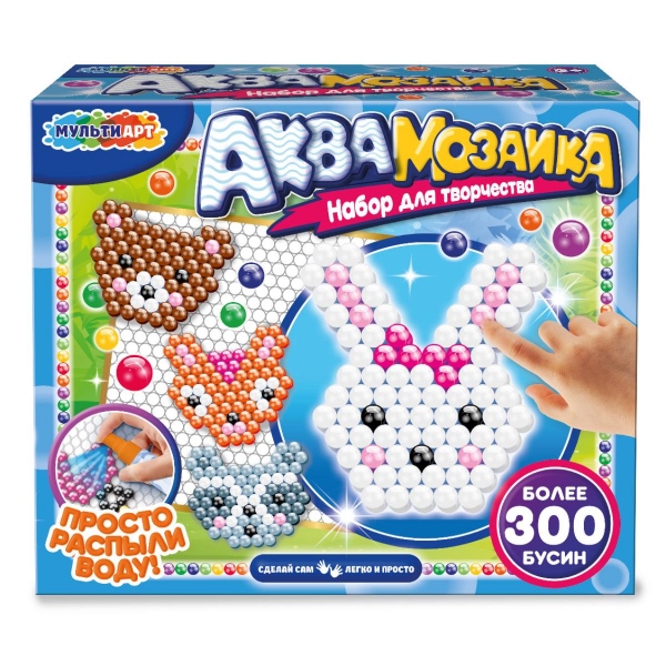 Аквамозаика 300 бусин "Лесные жители" MultiArt AB300-LES (48)