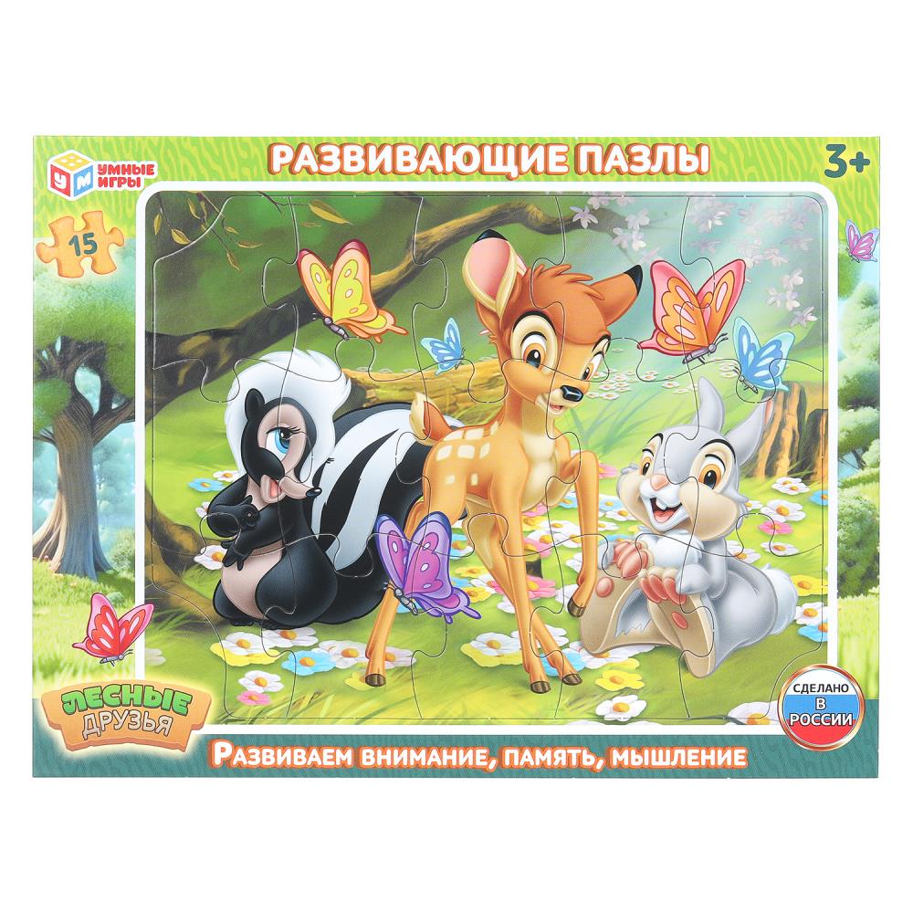 Пазл в рамке Лесные друзья, 15 деталей Умные игры 4630395059886