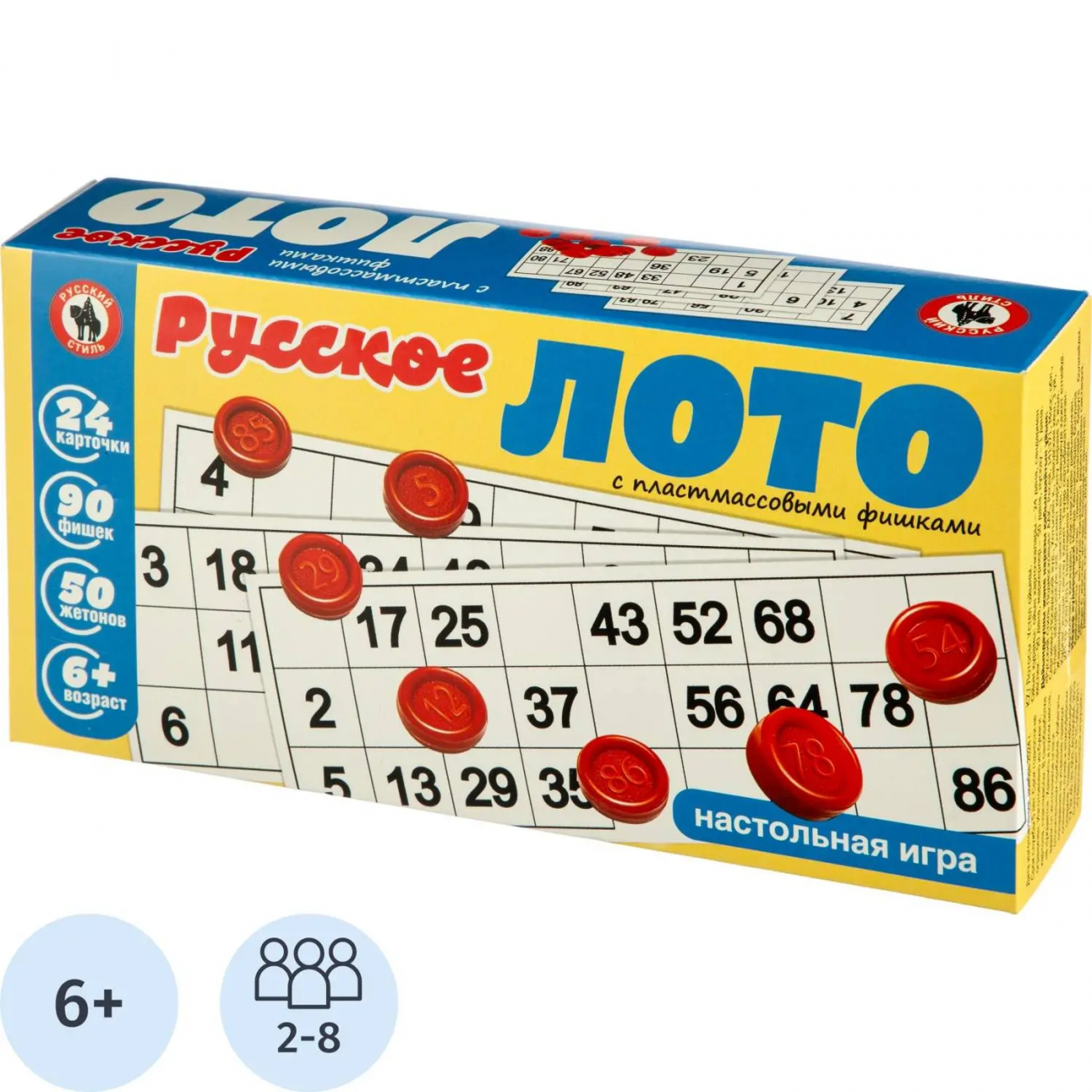 Настольная игра Лото русское с пласт. Бочонками, 52154 Русский стиль 2206867