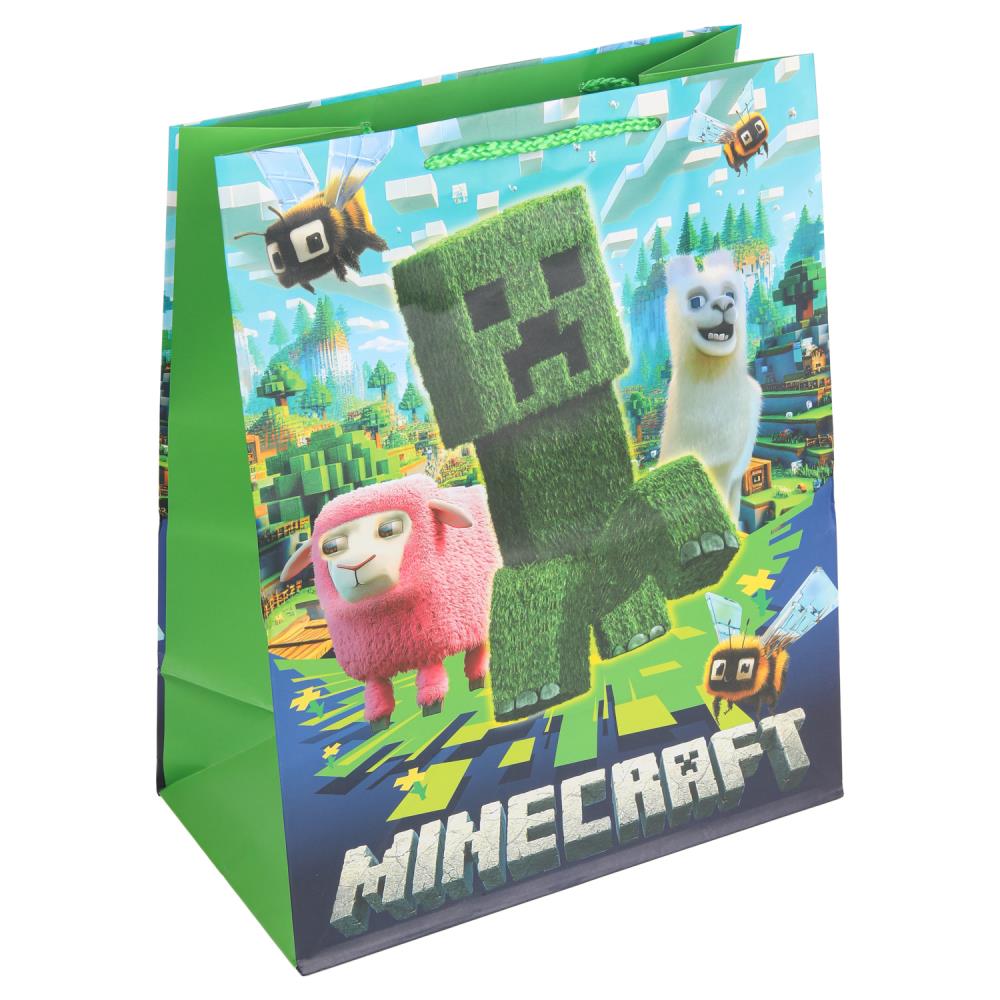 Пакет подарочный матовый L "Пиксели", 140 гр/м Чудо праздник PL-130549-MN