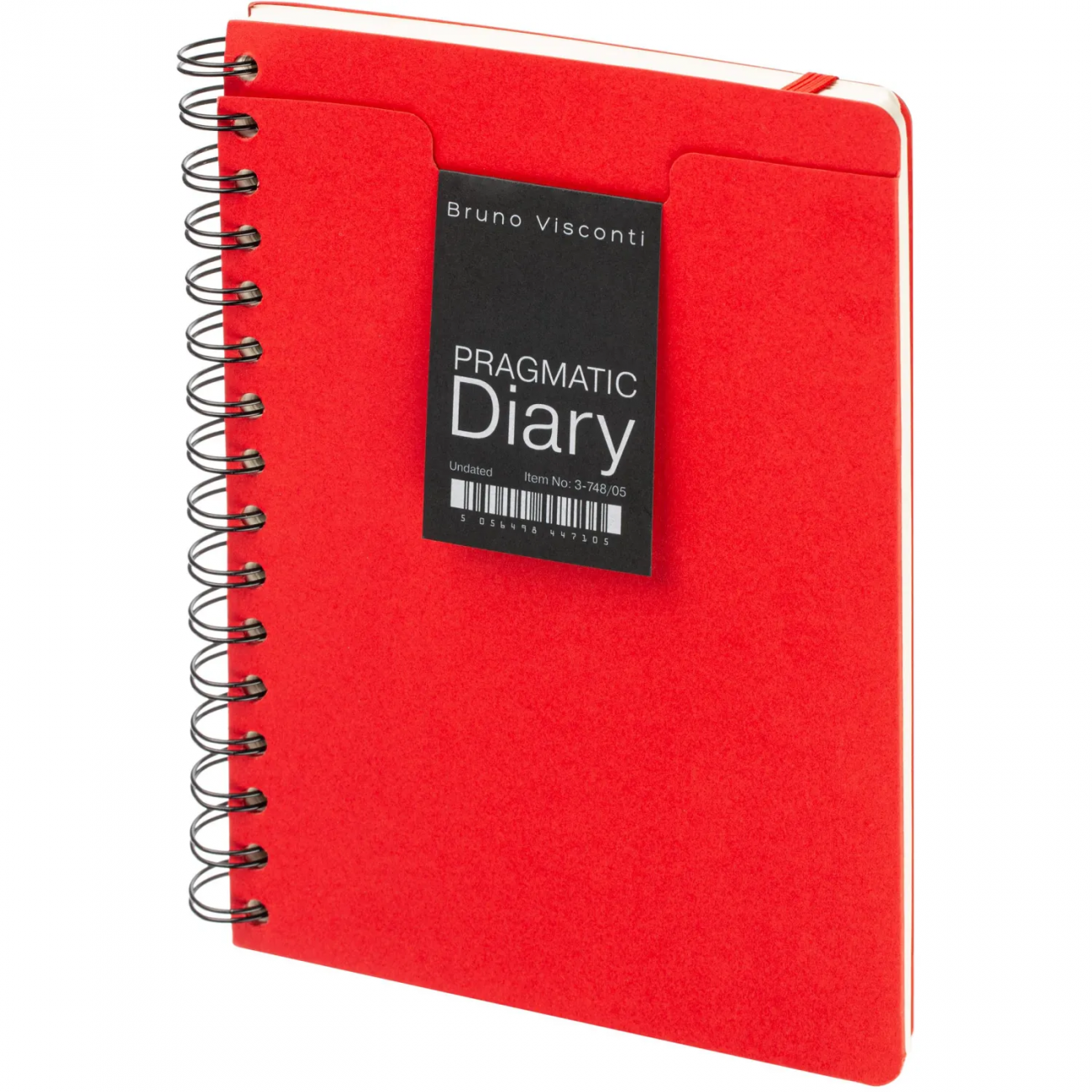Ежедневник недатированный А5 PRAGMATIC на гребне, красный, 128л 3-748/05 Bruno Visconti 2309925