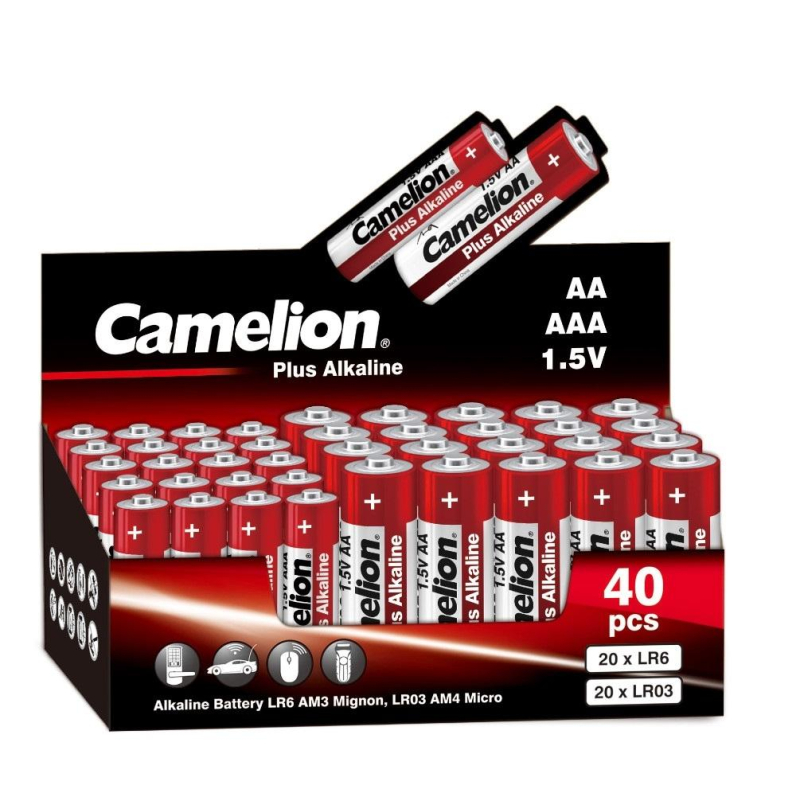 Батарейка Camelion Plus Alkaline COMBO40 40шт/бл 20LR6 + 20LR03-CB(14981) 1840400
