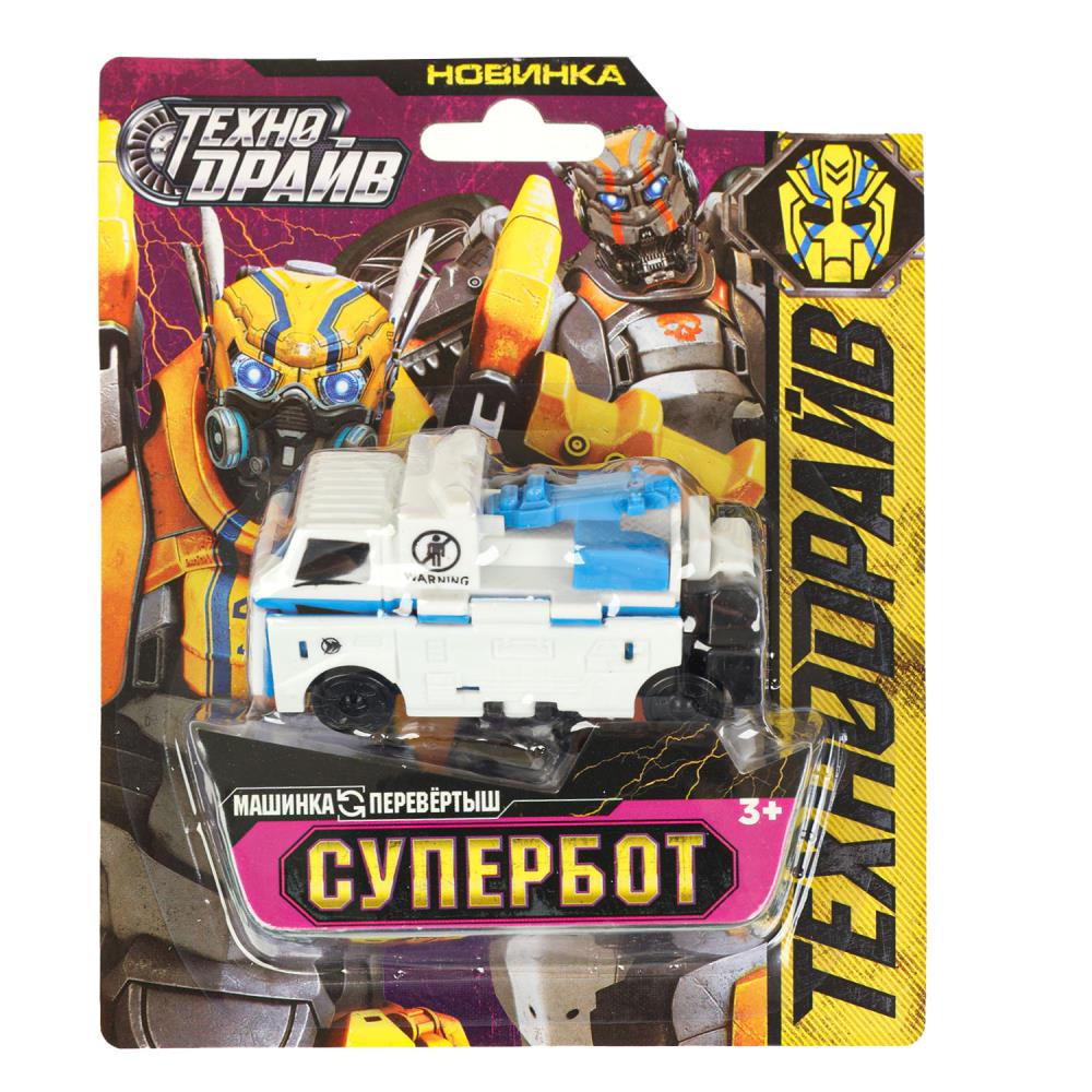 Машинка Супербот трансформер (вывертыш) 14х17х3 см. Технодрайв 2010L076-RS2