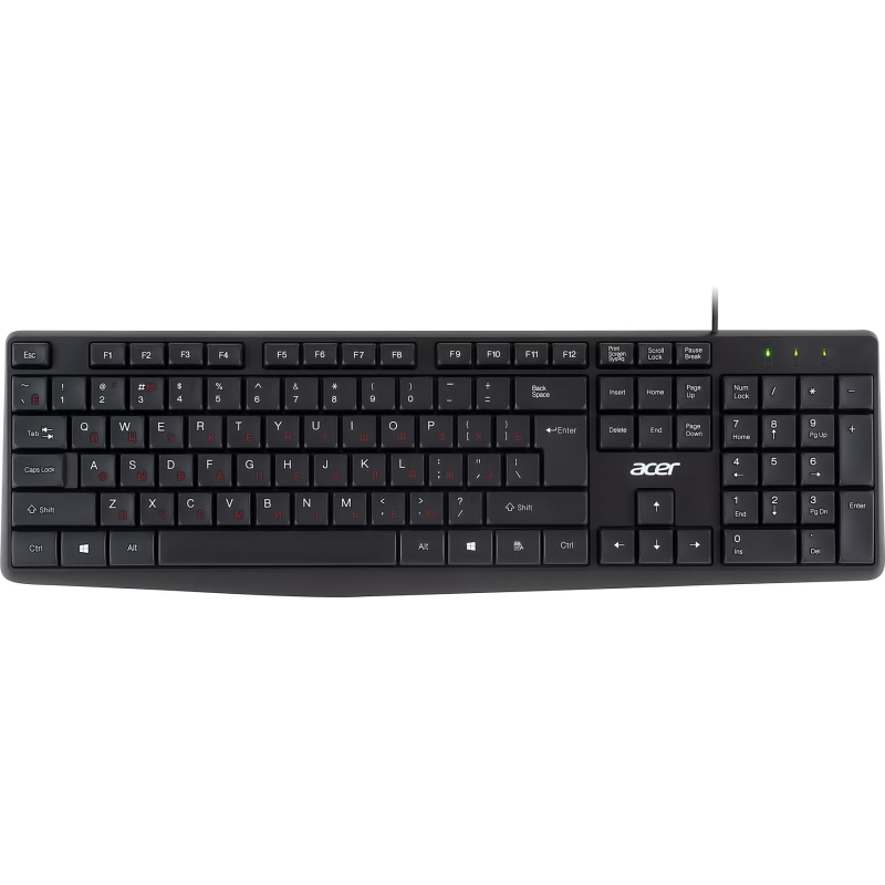 Клавиатура Acer OKW121 черный USB (ZL.KBDEE.00B) 1864423