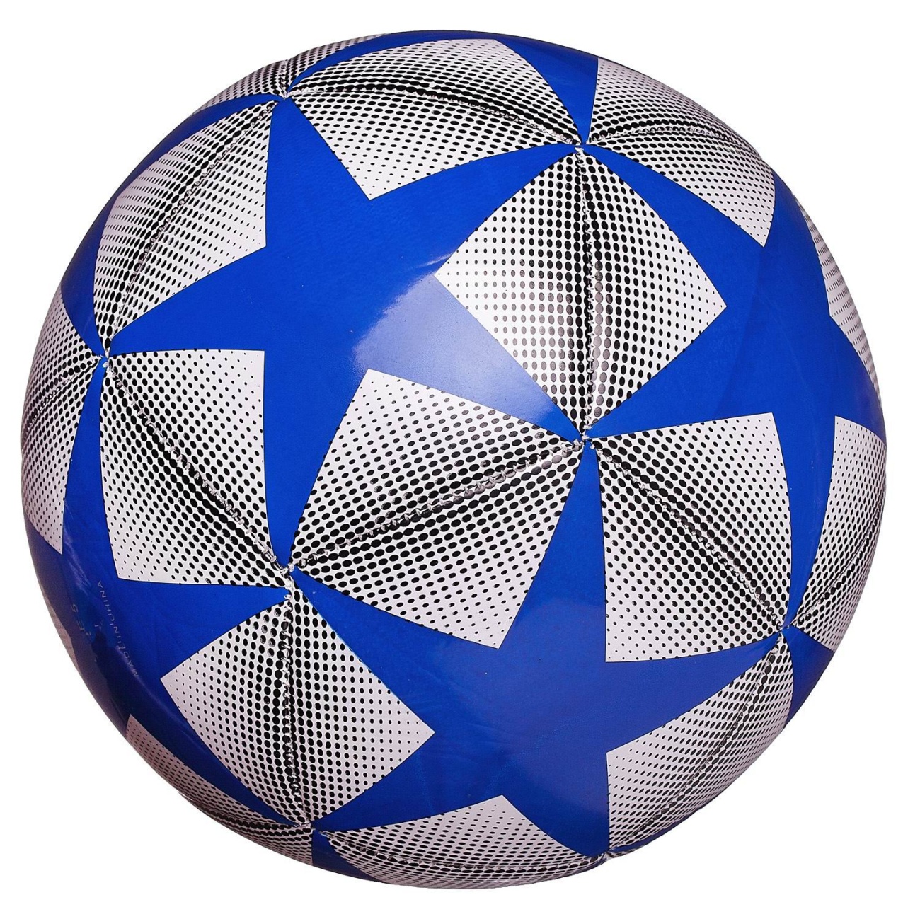 Футбольный мяч Junfa с синими звездами 22-23 см L398/синиезвезды