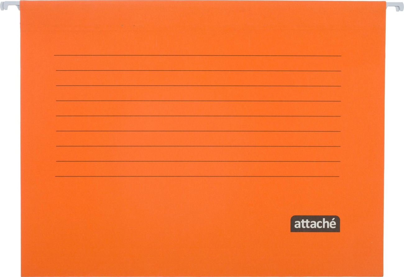 Папка подвесная Attache, А4, картон, оранжевый, до 200л. 5шт/уп 1574409