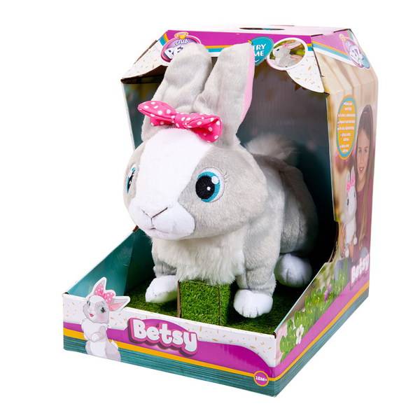 Кролик Betsy интерактивный, реагирует на голос, прыгает и шевелит ушками (звук) IMC Toys 95861