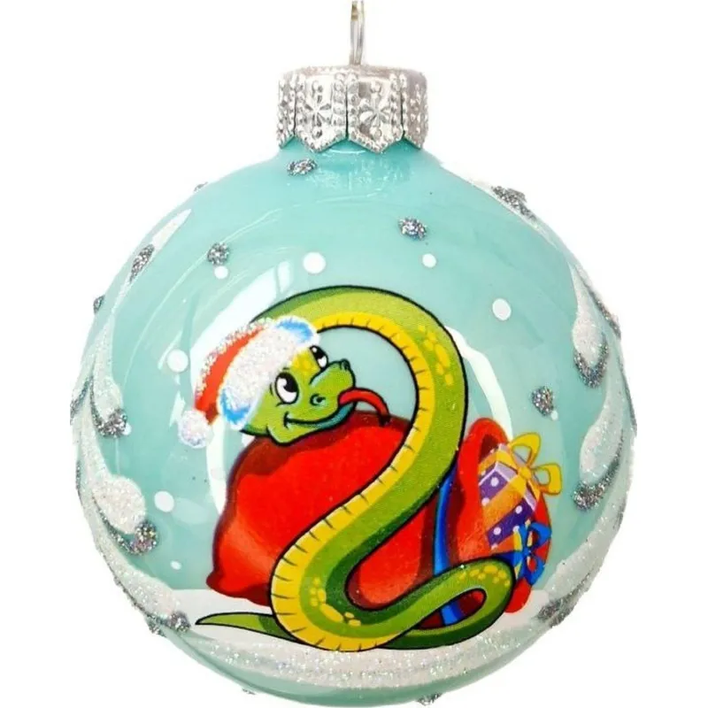 Шар Змей с подарками (Символ года) 65 мм. в подар. кор.НГ, КУ-65-244011 Коломеев 2106281