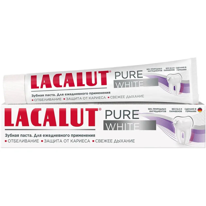 Зубная паста Lacalut pure white 75 мл 2193908 666371