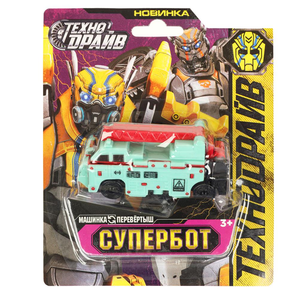 Машинка трансформер Супербот (вывертыш) 14х17х3 см. Технодрайв 2010L076-RS1