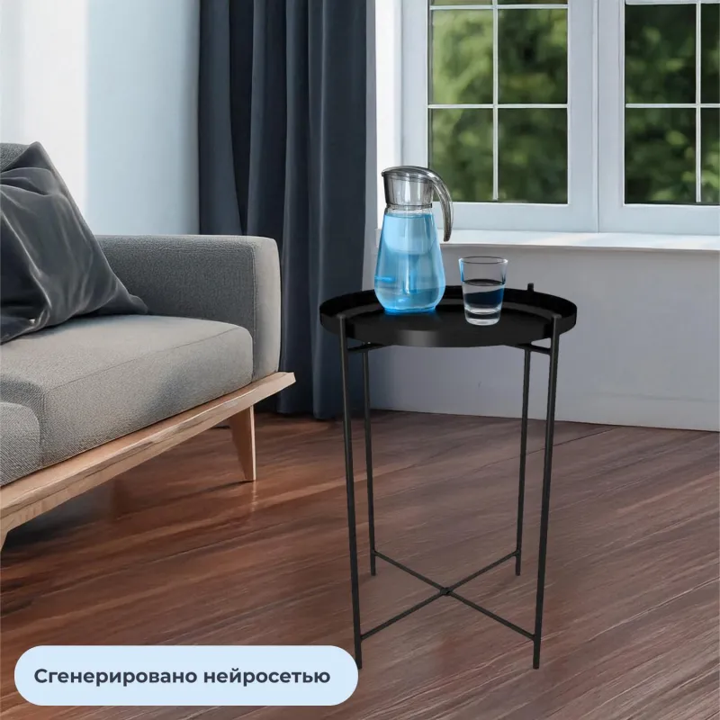 Стол журнальный EL_Sheffilton SHT-CT8 металл черный муар(241651/Сж-97) 1842632 Сж-85