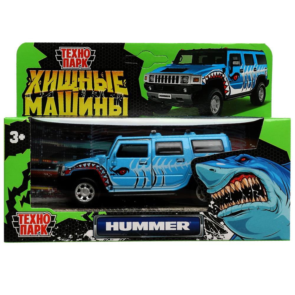 Машина металл Хаммер H2 Хищники, 12 см. голубой Технопарк HUM2-12PRE-BU
