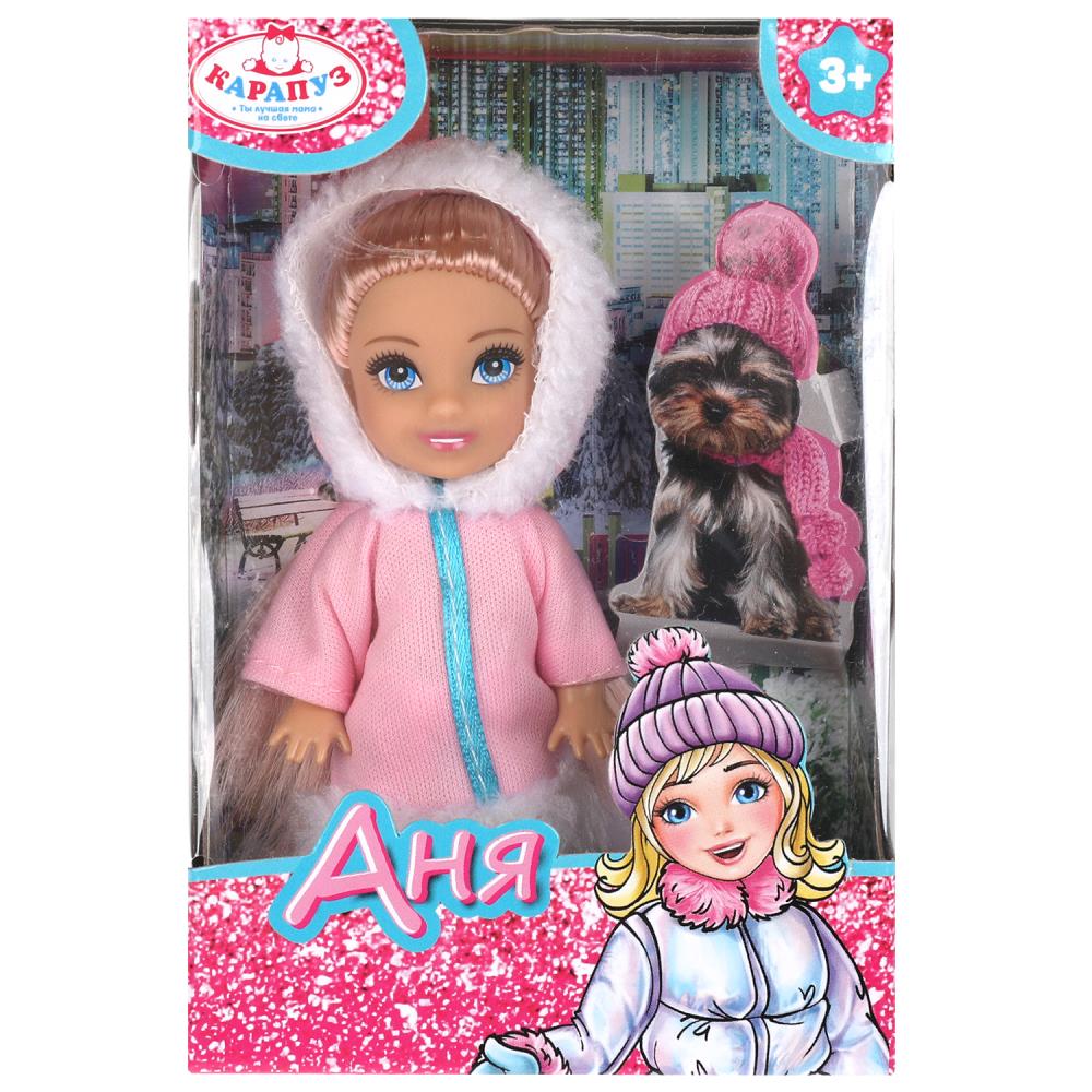 Кукла девочка Аня, зима, 12 см. Карапуз ANNA-W3-BB (120)