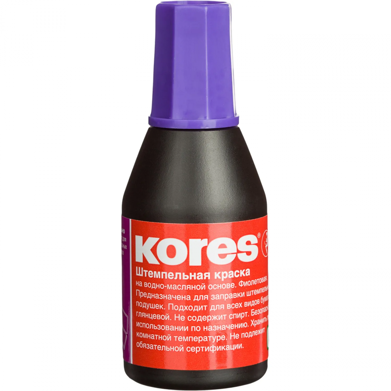 Краска штемпельная KORES фиолетовая 71348 ев/эт 2375901