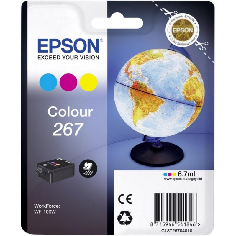 Картридж струйный Epson T267 C13T26704010 цвет. для WF-100 1043458