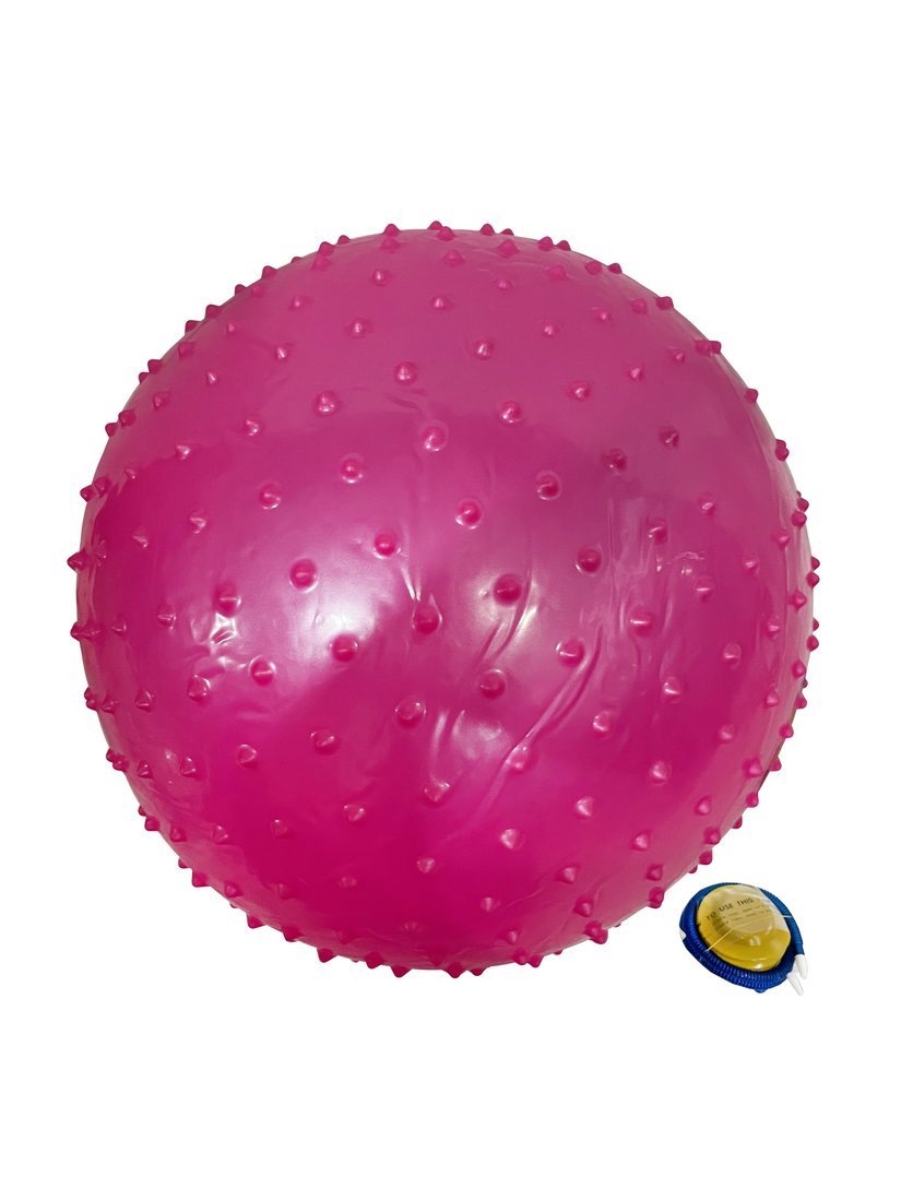 Мяч Фитнес 65 см. с шипами массажный, ПВХ, фиолетовый, насос в компл. X-Match 649229