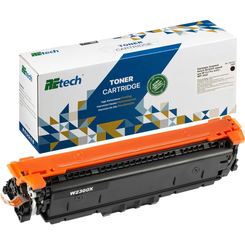 Картридж лазерный Retech W2300X чер. для HP CLJ Pro 4203/MFP 4303 2167507