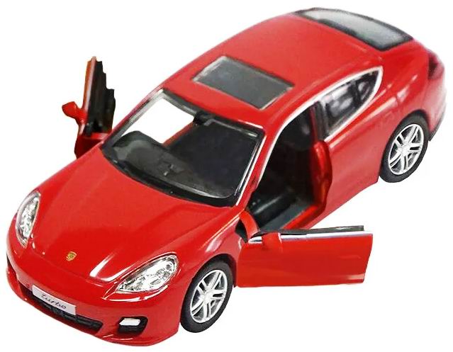 Машинка металл Uni-Fortune RMZ City 1:32 Porsche Panamera Turbo, цвета черный/красный в асс. 554002R