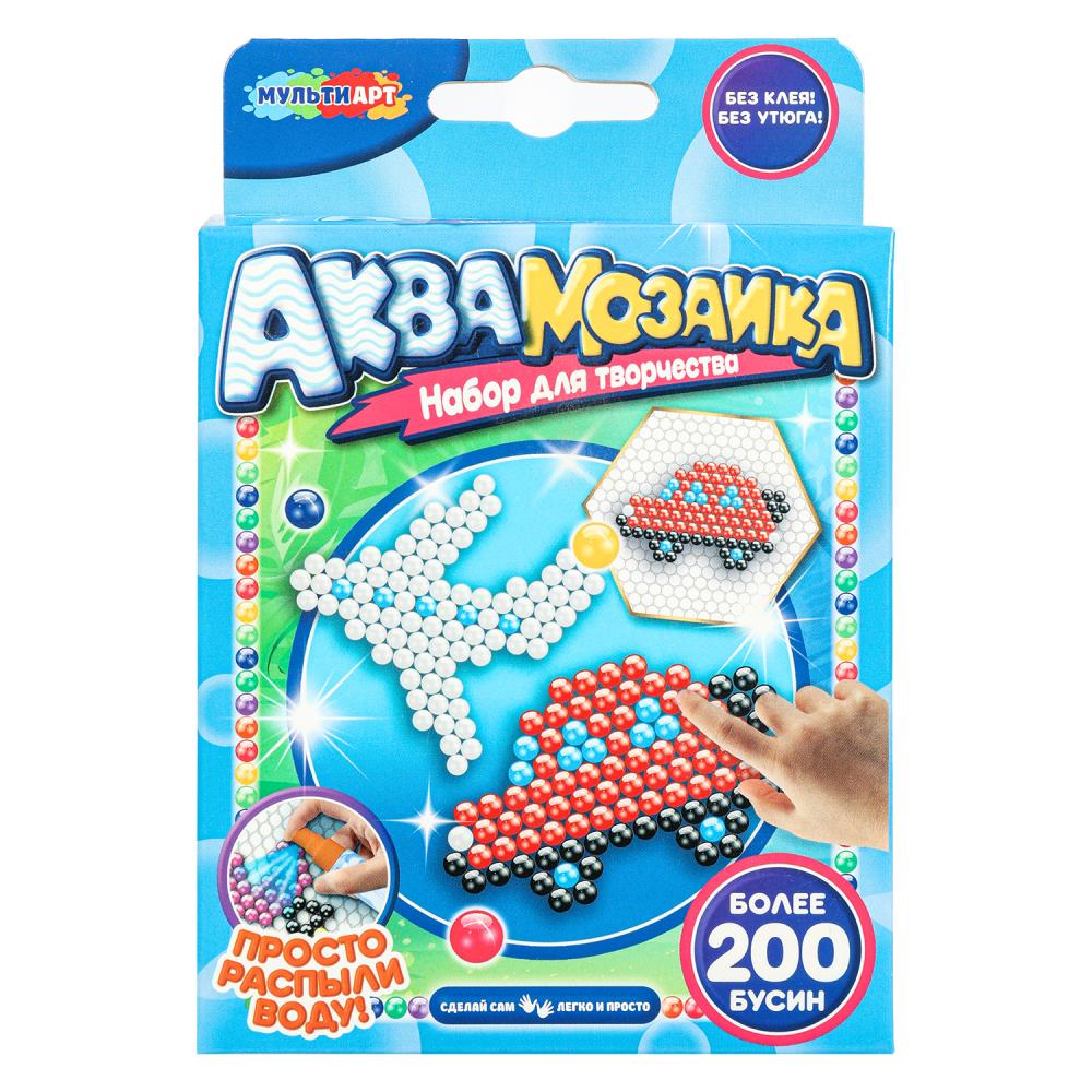 Аквамозаика 200 бусин "Самолет и машина" MultiArt AB-120537