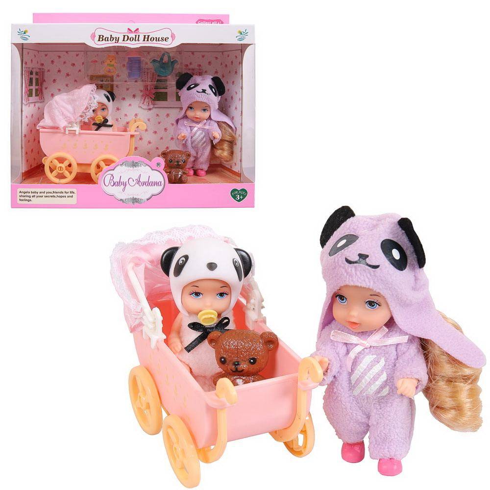 Игровой набор Baby Ardana Дома у сестренок (в спальне с коляской) с аксессуарами AbToys A588
